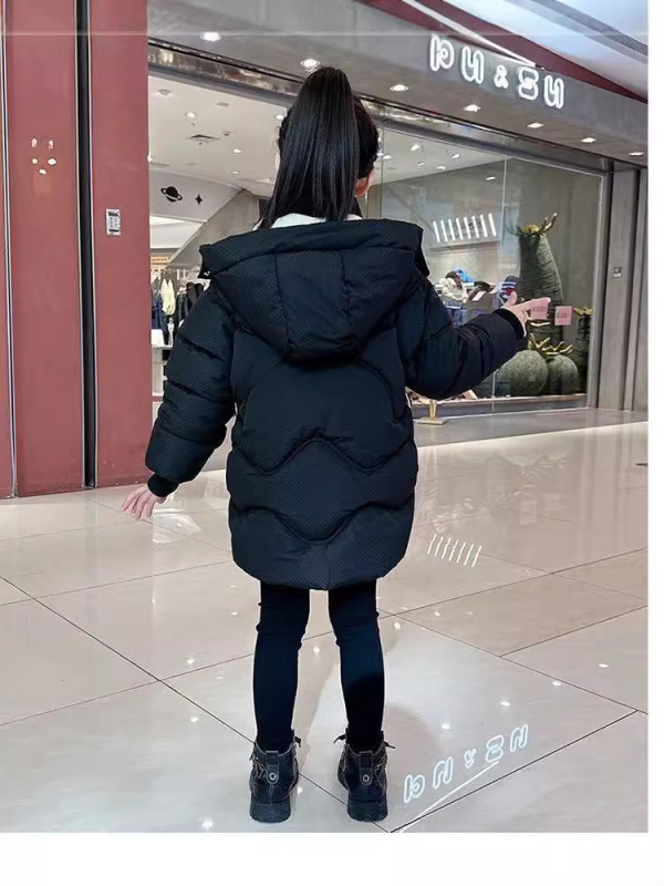 Zimske jakne s pamučnom podstavom za djevojčice i djecu 2025. Novi stil baršunastih jakni s debelom pamučnom podstavom, jakne srednje duljine s pamučnom podstavom