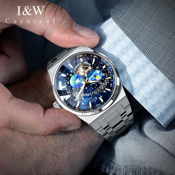 Ρολόι Oem Small Batch Customization WatchBlue Starry Sky Ιαπωνικό αυτόματο μηχανικό ανδρικό ρολόι