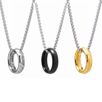 Κοσμήματα Amazon με τις καλύτερες πωλήσεις στην Ευρώπη και την Αμερική για το 2024, Supreme Magic Ring Pendant, Ανδρικό Κολιέ από Τιτάνιο και Ατσάλι