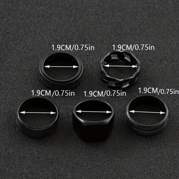 Διασυνοριακό δημοφιλές σετ πέντε τεμαχίων δαχτυλιδιών από ανοξείδωτο ατσάλι, περιστρεφόμενο δαχτυλίδι αποσυμπίεσης, απλό και υψηλής ποιότητας κοσμήματα από τιτάνιο χάλυβα χονδρικής