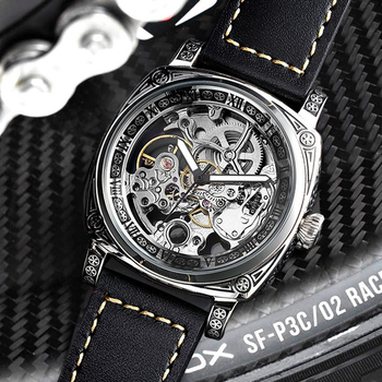 Uus loominguline automaatne õõnes mehaaniline käekell, mis on nikerdatud läbi põhja veekindla kella Tide brändi täiustatud niši disainiga käekell