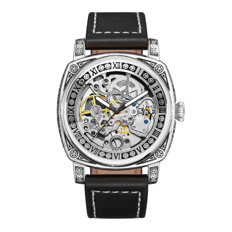 Uus loominguline automaatne õõnes mehaaniline käekell, mis on nikerdatud läbi põhja veekindla kella Tide brändi täiustatud niši disainiga käekell