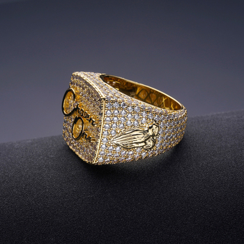 Ευρωπαϊκό και αμερικανικό πανκ δημιουργικό ορθογώνιο δαχτυλίδι S925 ασημένιο ρετρό σταυρό με ένθετο ζιργκόν δαχτυλίδι χιπ χοπ ανδρική προσωπικότητα χονδρικής