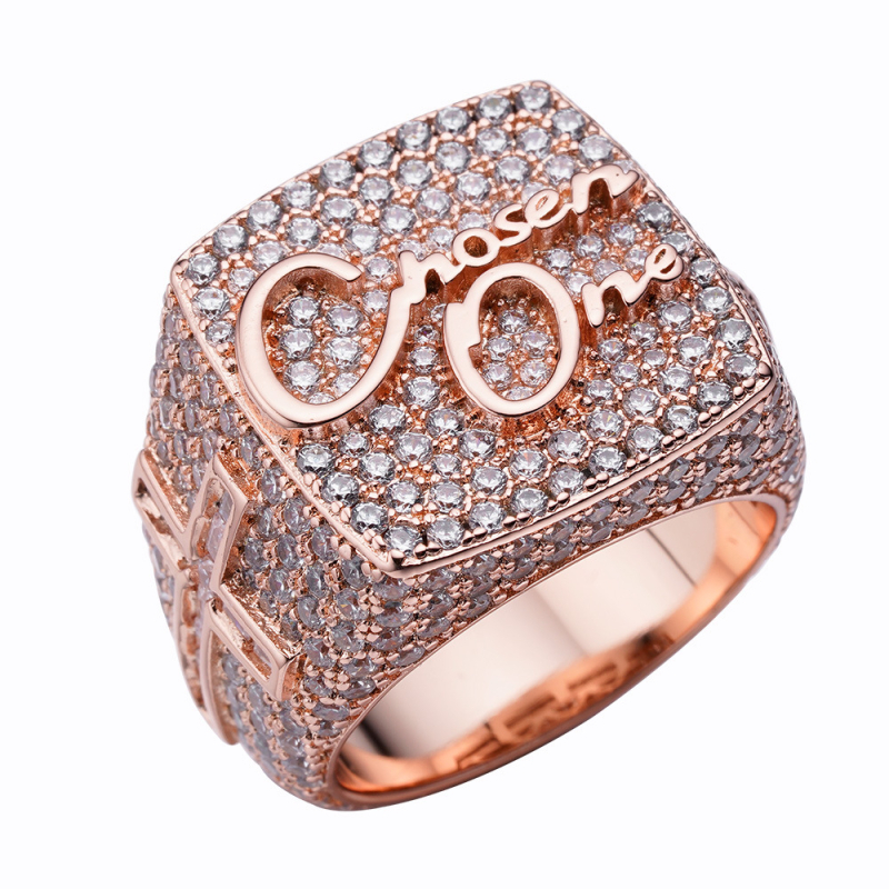 Euroopa ja Ameerika punk loominguline ristkülikukujuline sõrmus S925 hõbedast retro ristiga inkrusteeritud tsirkooniga hip-hop sõrmus meeste isiksuse hulgimüük