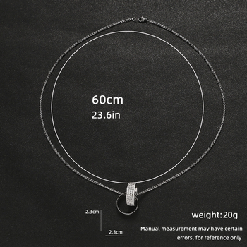 Μοντέρνο ανδρικό μενταγιόν All-Match Niche, μοντέρνο ανδρικό κολιέ Hip-Hop, ελαφρύ, πολυτελές μενταγιόν δαχτυλιδιού Sense Full Diamond