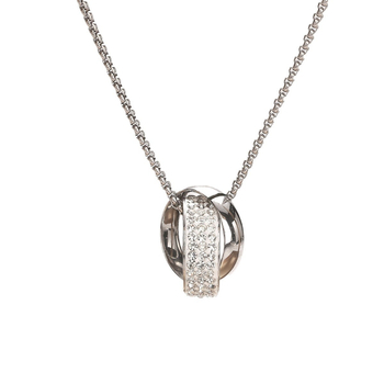 Μοντέρνο ανδρικό μενταγιόν All-Match Niche, μοντέρνο ανδρικό κολιέ Hip-Hop, ελαφρύ, πολυτελές μενταγιόν δαχτυλιδιού Sense Full Diamond