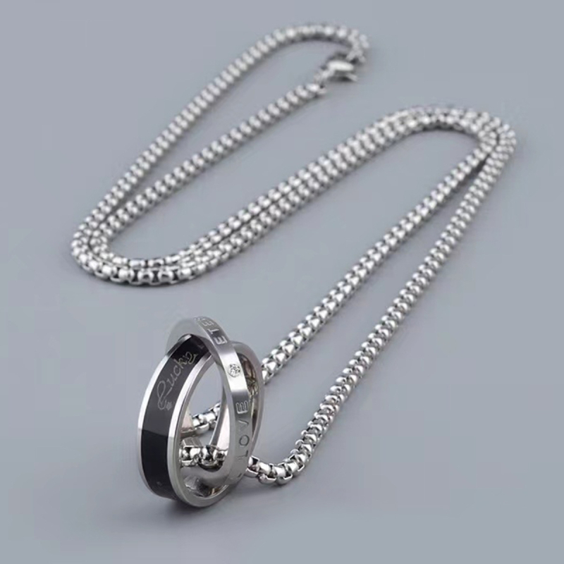 Kõikidele niššidele mõeldud trendika kaubamärgiga meeste ripats, trendikas meeste hiphop-kaelakee, kerge luksusliku disainiga, teemantidega sõrmuse ripats