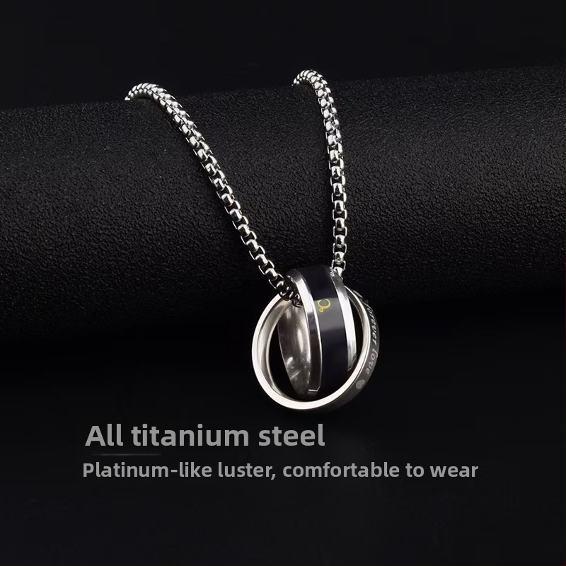 Kõikidele niššidele mõeldud trendika kaubamärgiga meeste ripats, trendikas meeste hiphop-kaelakee, kerge luksusliku disainiga, teemantidega sõrmuse ripats