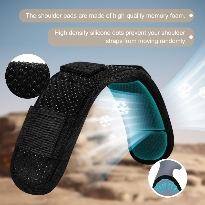 2 universāli plecu polsterējumi ar īpaši biezu polsterējumu, piemēroti bagāžas somām, plecu somām, mugursomām, pagarināts garums, neslīdoši, elpojoši un slodzi samazinoši
