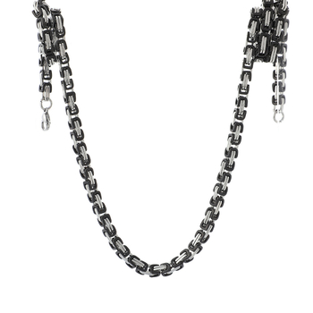 Αλυσίδα λουλουδιών από ανοξείδωτο ατσάλι, μοντέρνα αλυσίδα κλείδας, ανδρικό κολιέ από τιτάνιο, χιπ χοπ, κολιέ με καρίνα προσωπικότητας