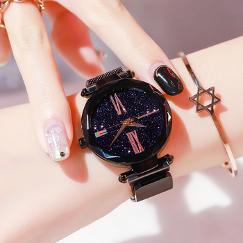 Δημοφιλές ρολόι Tiktok Live Streaming για γυναίκες, μοντέρνο ρολόι χειρός με σχέδιο Starry Sky, ελαφρύ, πολυτελές γυναικείο αδιάβροχο ρολόι χαλαζία