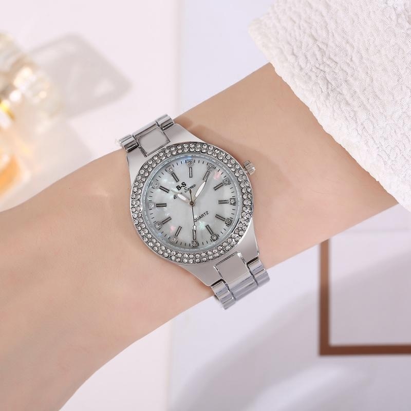 Bs väliskaubanduse Amazoni populaarne kell naiste teemantkvartsist naiste käekell täpse liikumisega otseülekandega naiste käekell