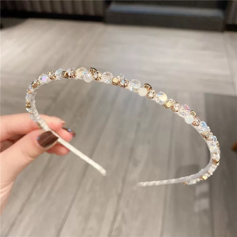 Tipptasemel retro Hongkongi stiilis kristallpeapael, teemant, käsitsi valmistatud peapael, pressitud juustega moodne magus elegantne pesunäo juuksekimp