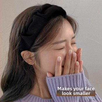 Κορεάτικο ρετρό ύφασμα με κόμπους μαλλιών, γυναικείο, διάσημο στο διαδίκτυο, φαρδύ γείσο, υψηλής ποιότητας, κομψό καπέλο με κάρτα μαλλιών, ιδανικό για όλες τις χρήσεις