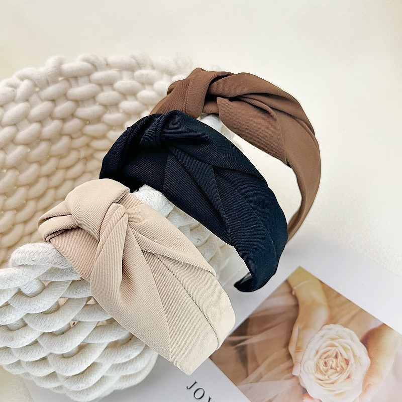 Korea retrokangast sõlmega juukserõngas, naiste internetikuulus laia äärega juukserõngas, kvaliteetsed ja elegantsed juuksekaardipeakatted