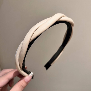 Δερμάτινα πλεκτά μαλλιά υψηλής ποιότητας γυναικείο γαλλικό στυλ απλό χείλος μαλλιών στο διαδίκτυο δημοφιλές νέο στυλ 2022 κομψό στάμπες μαλλιών αξεσουάρ μαλλιών ενηλίκων