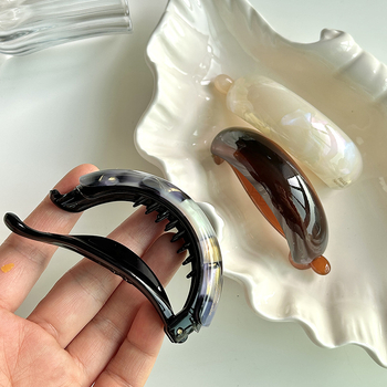 Korea stiilis äädikhape Lihtne elegantne kõrge hobusesaba klambriga seljapea juuksenõelaga peakate keerutatud banaaniklamber horisontaalne klamber ülemine klamber