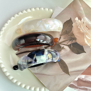 Korea stiilis äädikhape Lihtne elegantne kõrge hobusesaba klambriga seljapea juuksenõelaga peakate keerutatud banaaniklamber horisontaalne klamber ülemine klamber