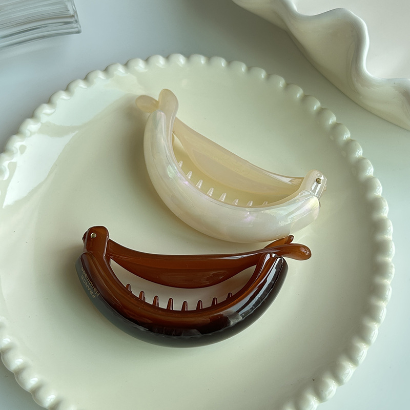 Korea stiilis äädikhape Lihtne elegantne kõrge hobusesaba klambriga seljapea juuksenõelaga peakate keerutatud banaaniklamber horisontaalne klamber ülemine klamber