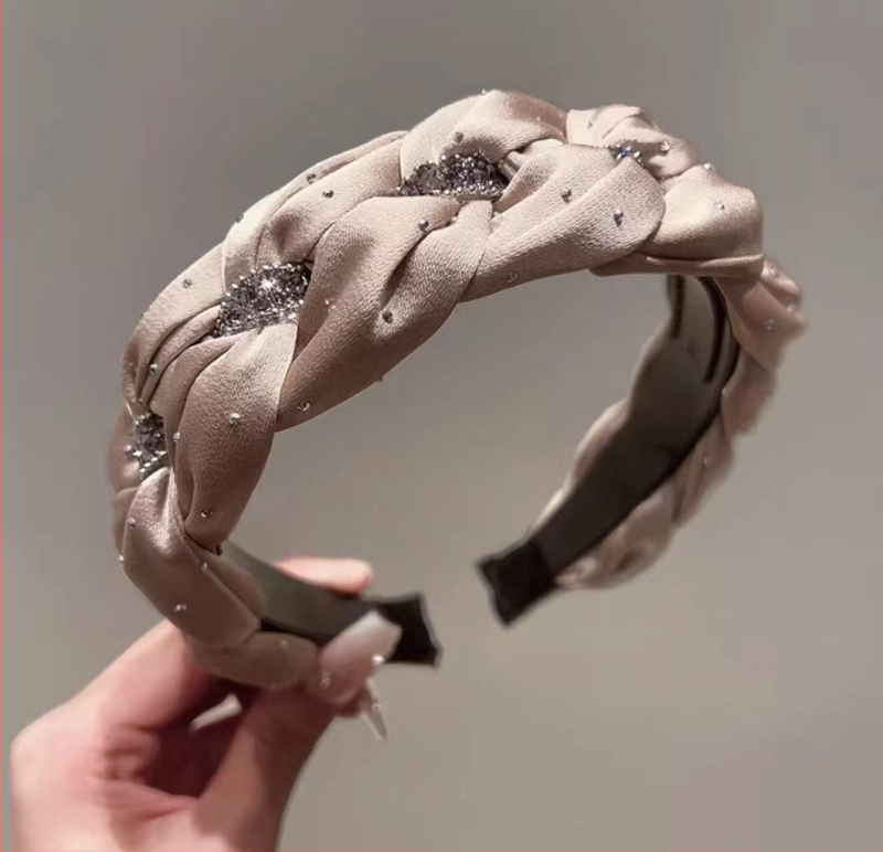 Kõrge krooniga peapael naistele, vintage laia äärega juuksepael väljas käimiseks, näopesu juukseaksessuaar kivikestega