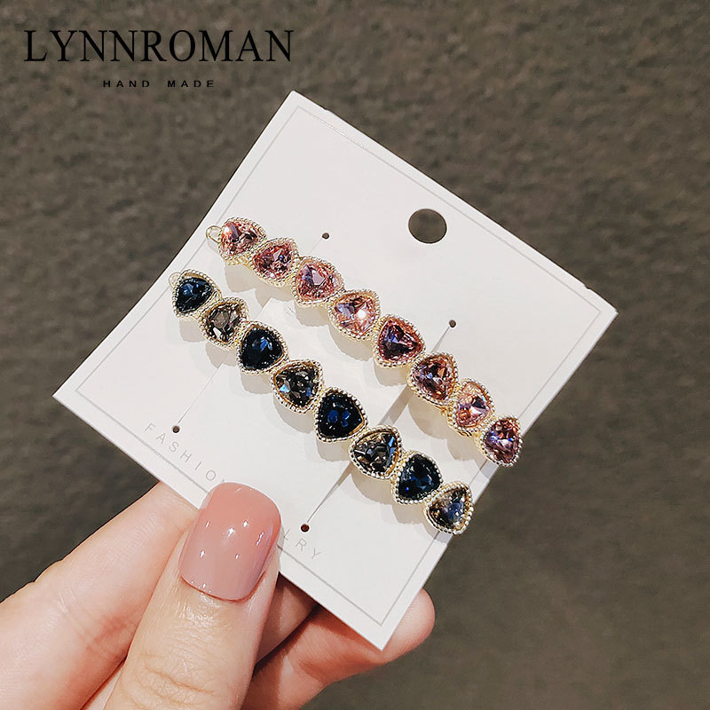 Agrafe de păr coreene strălucitoare cu imitație de cristal, breton elegant, clip lateral, cataramă de broască, clip cu un singur cuvânt, clip de sus, agrafe de păr, accesorii pentru pălării