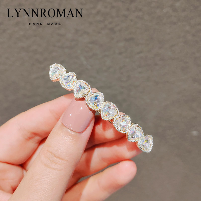 Agrafe de păr coreene strălucitoare cu imitație de cristal, breton elegant, clip lateral, cataramă de broască, clip cu un singur cuvânt, clip de sus, agrafe de păr, accesorii pentru pălării