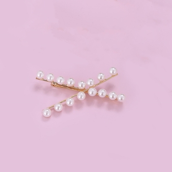 Νέα, κορυφαία σε πωλήσεις φουρκέτα με σταυρό σε σχήμα μαργαριταριού σε Ευρώπη και Ηνωμένες Πολιτείες, κλιπ με σταυρό στο πλάι, κλιπ για φράντζες, κλιπ για σπασμένα μαλλιά