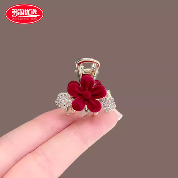 Κλιπ λαβής κύκνου υψηλής ποιότητας με διαμάντι, μικρό κλιπ λουλουδιών με φράντζα, χαριτωμένο κλιπ μαλλιών για κορίτσια σε σχήμα καρδιάς, κλιπ πλάτης και πάνω μέρους κεφαλής