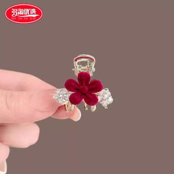 Κλιπ λαβής κύκνου υψηλής ποιότητας με διαμάντι, μικρό κλιπ λουλουδιών με φράντζα, χαριτωμένο κλιπ μαλλιών για κορίτσια σε σχήμα καρδιάς, κλιπ πλάτης και πάνω μέρους κεφαλής