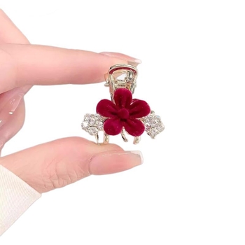 Κλιπ λαβής κύκνου υψηλής ποιότητας με διαμάντι, μικρό κλιπ λουλουδιών με φράντζα, χαριτωμένο κλιπ μαλλιών για κορίτσια σε σχήμα καρδιάς, κλιπ πλάτης και πάνω μέρους κεφαλής