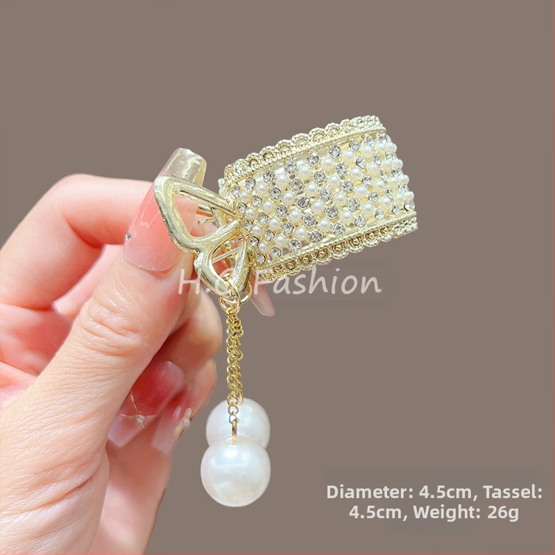 Temperament kõrge hobusesaba küünisega klamber fikseeritud artefaktiga tutiga peakate pärliga ripats juuksenõel kokkuvarisemisvastane klamber juuksenõel naistele