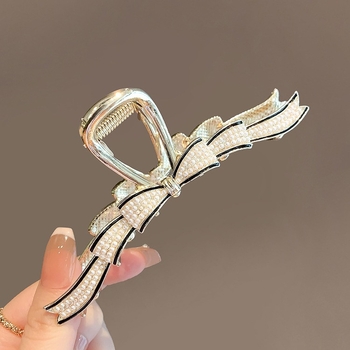 Peen kividega suur lipsuga juuksenõel Korea stiilis temperamentne naiste juukseklamber pea tagaküljel haikalaga klambriga peakate