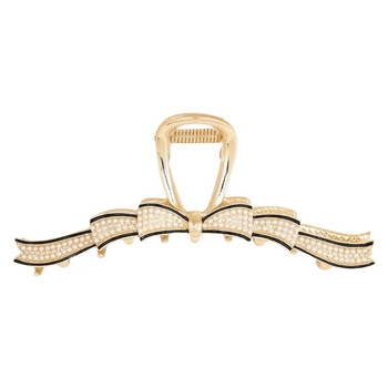 Εξαιρετική φουρκέτα με μεγάλο φιόγκο από στρας σε κορεατικό στιλ, γυναικείο κλιπ μαλλιών με λαβή στο πίσω μέρος του κεφαλιού, κλιπ καρχαρία για το κεφάλι