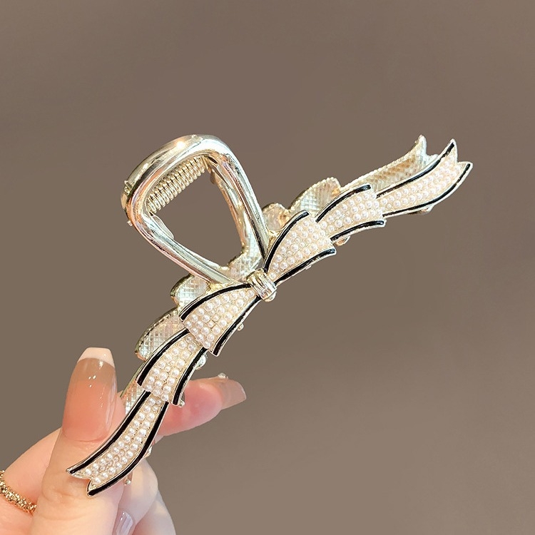 Peen kividega suur lipsuga juuksenõel Korea stiilis temperamentne naiste juukseklamber pea tagaküljel haikalaga klambriga peakate