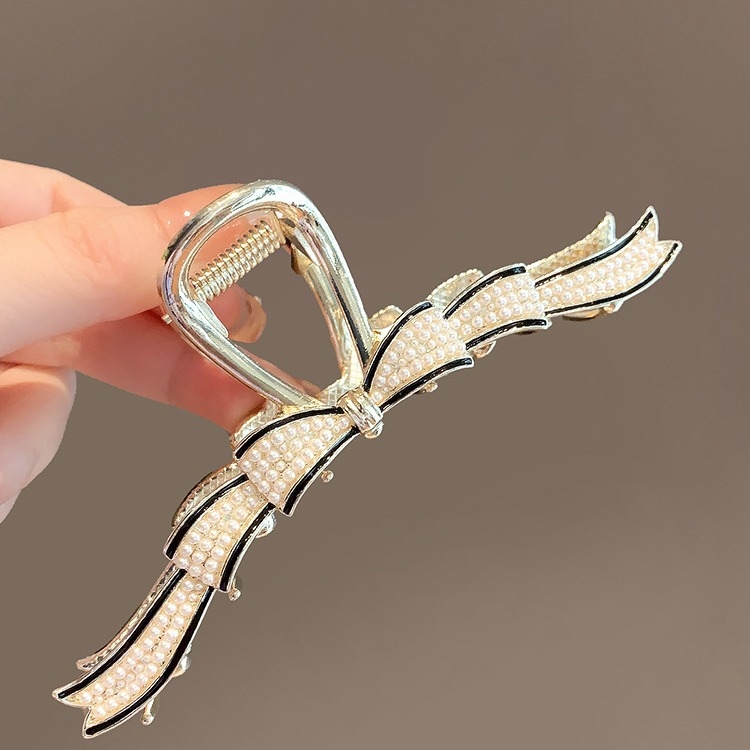 Peen kividega suur lipsuga juuksenõel Korea stiilis temperamentne naiste juukseklamber pea tagaküljel haikalaga klambriga peakate