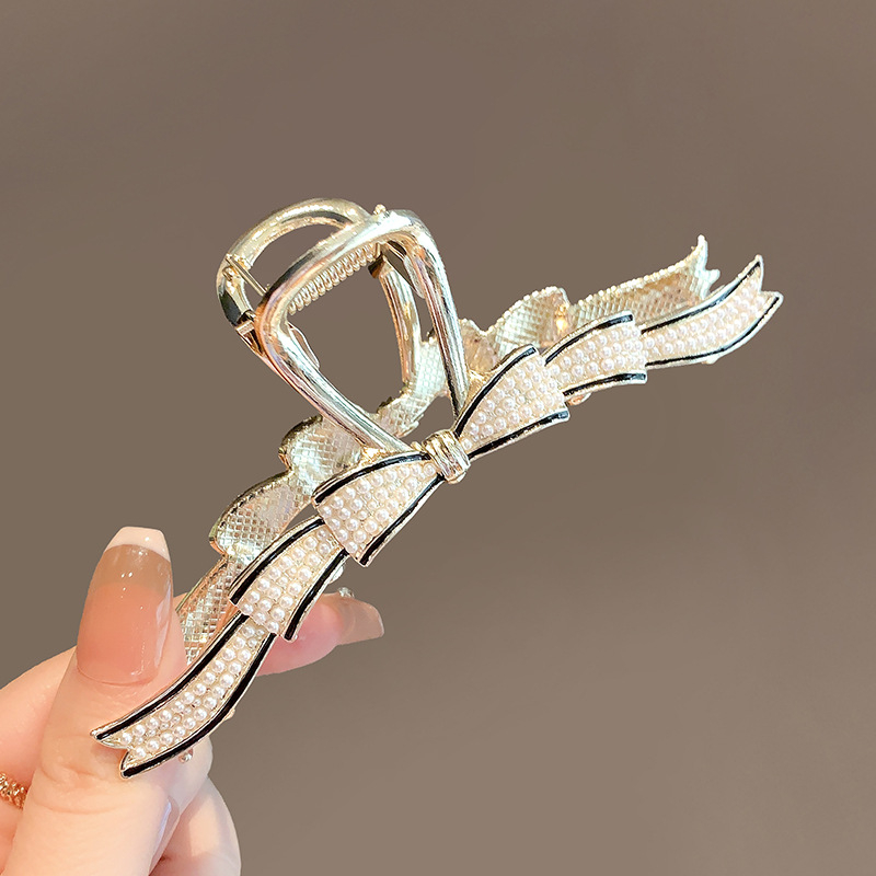 Peen kividega suur lipsuga juuksenõel Korea stiilis temperamentne naiste juukseklamber pea tagaküljel haikalaga klambriga peakate