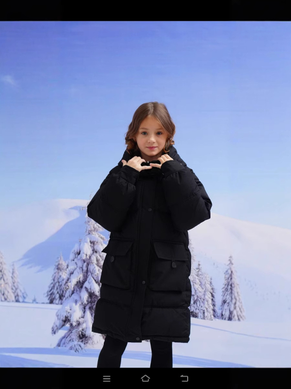 Djevojački zimski kaput od zadebljanog pamuka, srednje duljine, korejski stil, nova perjana jakna inozemne trgovine za stariju djecu