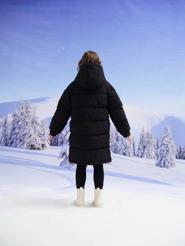 Djevojački zimski kaput od zadebljanog pamuka, srednje duljine, korejski stil, nova perjana jakna inozemne trgovine za stariju djecu