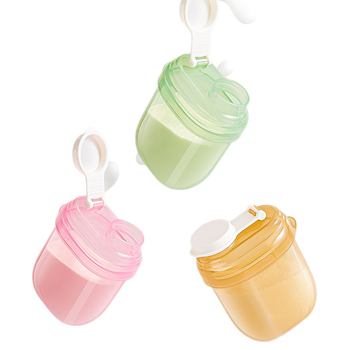 Nešiojama pieno miltelių dozavimo dėžutė naudojimui kelyje, vieno skyriaus maisto indas kūdikių ryžių dribsnių laikymui