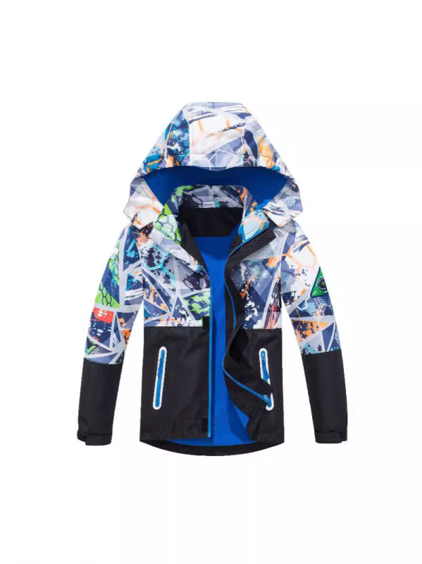 Meeste ja naiste laste õueriided, laste veekindel jakk, hingav lasteriided, fliisvoodriga kapuutsiga tuulejope