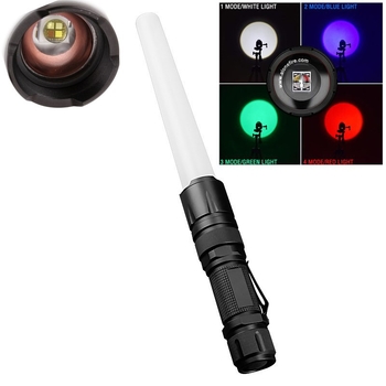 Φακός τεσσάρων χρωμάτων με ισχυρή φωτεινότητα, λευκό φως, μπλε, πράσινο, κόκκινο φως με κλιπ στυλό, ρυθμιζόμενη εστίαση, φακός ζουμ