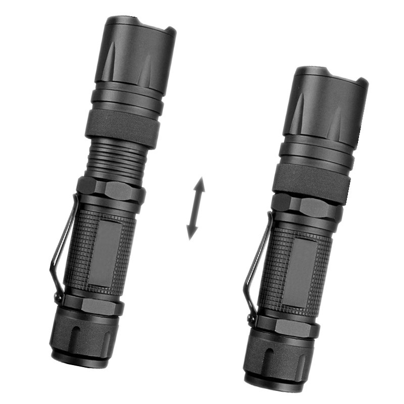 Φακός τεσσάρων χρωμάτων με ισχυρή φωτεινότητα, λευκό φως, μπλε, πράσινο, κόκκινο φως με κλιπ στυλό, ρυθμιζόμενη εστίαση, φακός ζουμ