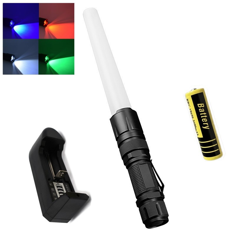 Φακός τεσσάρων χρωμάτων με ισχυρή φωτεινότητα, λευκό φως, μπλε, πράσινο, κόκκινο φως με κλιπ στυλό, ρυθμιζόμενη εστίαση, φακός ζουμ