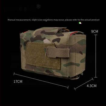Taktikaline vest-vöö Molle, mis on varustatud väikese meditsiinilise kaasaskantava kiirvabastusega meditsiinikotiga V3