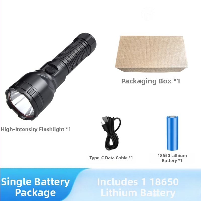 Tugeva valgusega taskulamp, üliere, pika ulatusega, suure võimsusega, ülipika aku tööeaga, laetav, matkamiseks mõeldud avariivalgustusega taskulamp