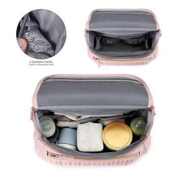 Steppelt hímzett válltáska múmia táska nagy kapacitású divatos válltáska anyatáska kültéri utazáshoz szigetelés vízálló pelenkázótáska