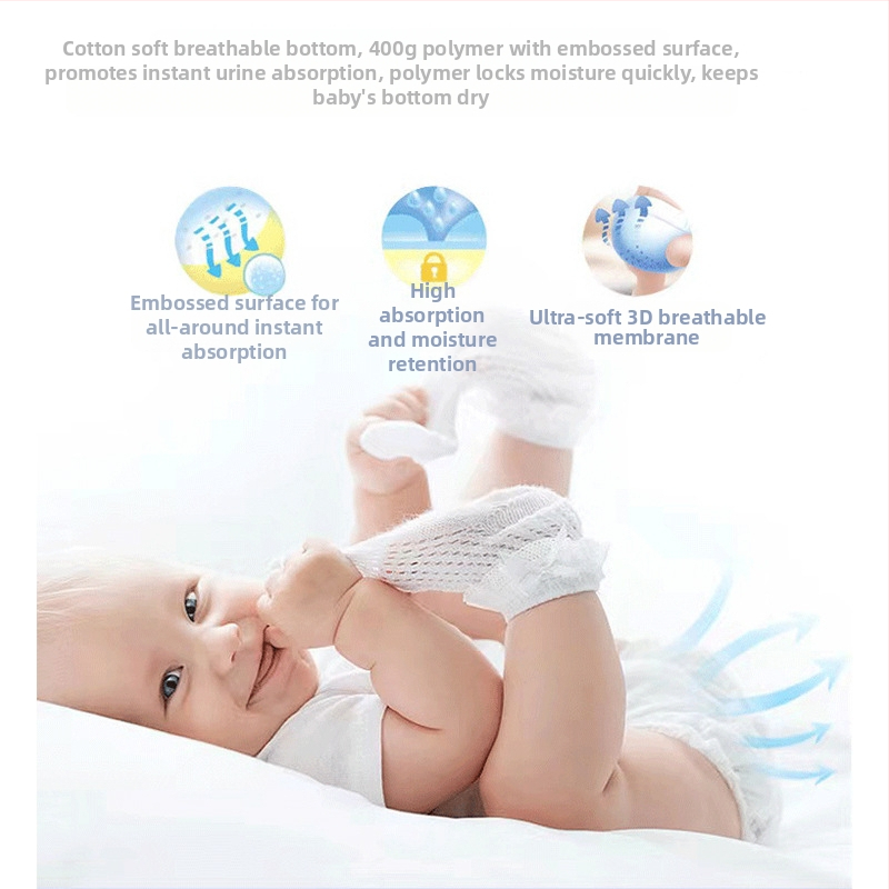 Трансгранични ексклузивни бебешки панталони Lewei, дишащи сухи пелени, висок клас, лесни за издърпване, леки пелени