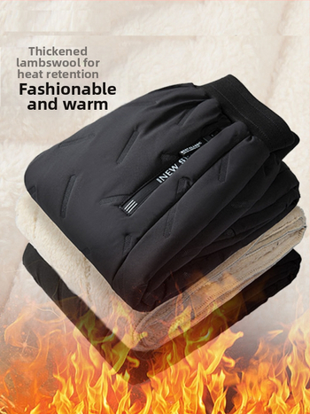 Καπιτονέ παντελόνι για αγόρια, ανθεκτικό στο κρύο και ζεστό, μεσαίου και μεγάλου μεγέθους, βελούδινο παντελόνι με χοντρό φούξια για παιδιά, κολάν για αγόρια, νέο χειμερινό στυλ