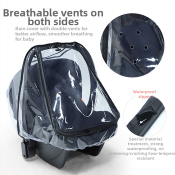 Tehase otsetarnimine EVA beebiturvakorvi vihmakate beebiistme tolmukate beebikäru PVC tuulekaitse