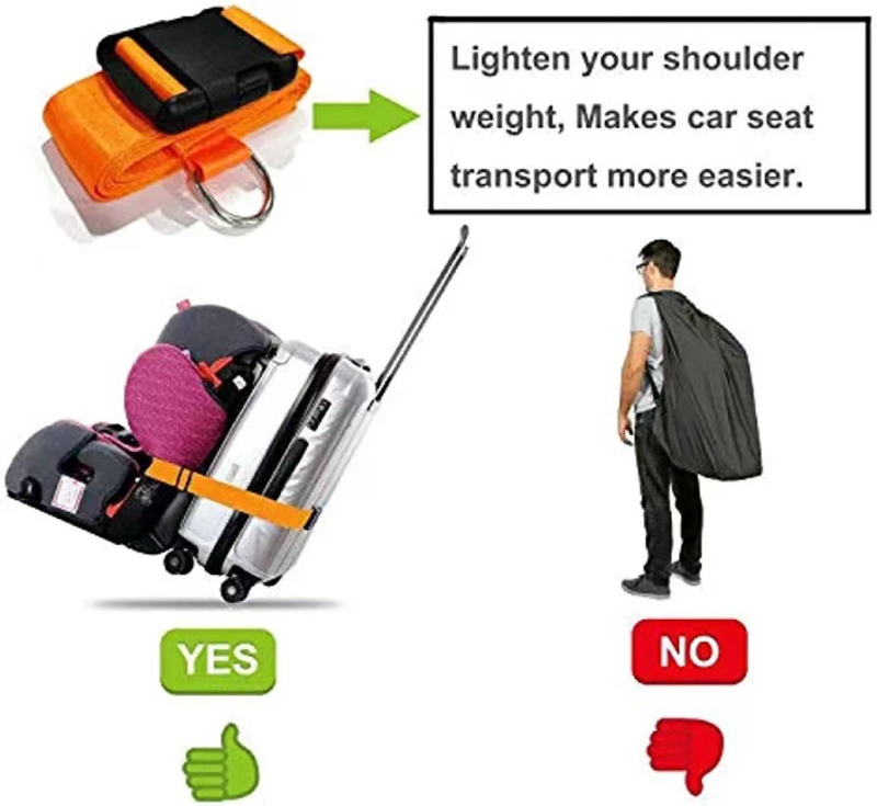 „Amazon“ bagažo dėklo dirželis su vežimėlio dėklo dirželiu iš aukštos kokybės poliesterio medžiagos, reguliuojamas fiksuotas kaspinas